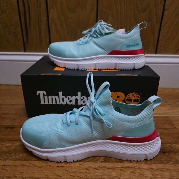 Timberland PRO Women's Serta Slip-On Light Blue Sneakers W Composite Safety Toe - Picture 5 of 11